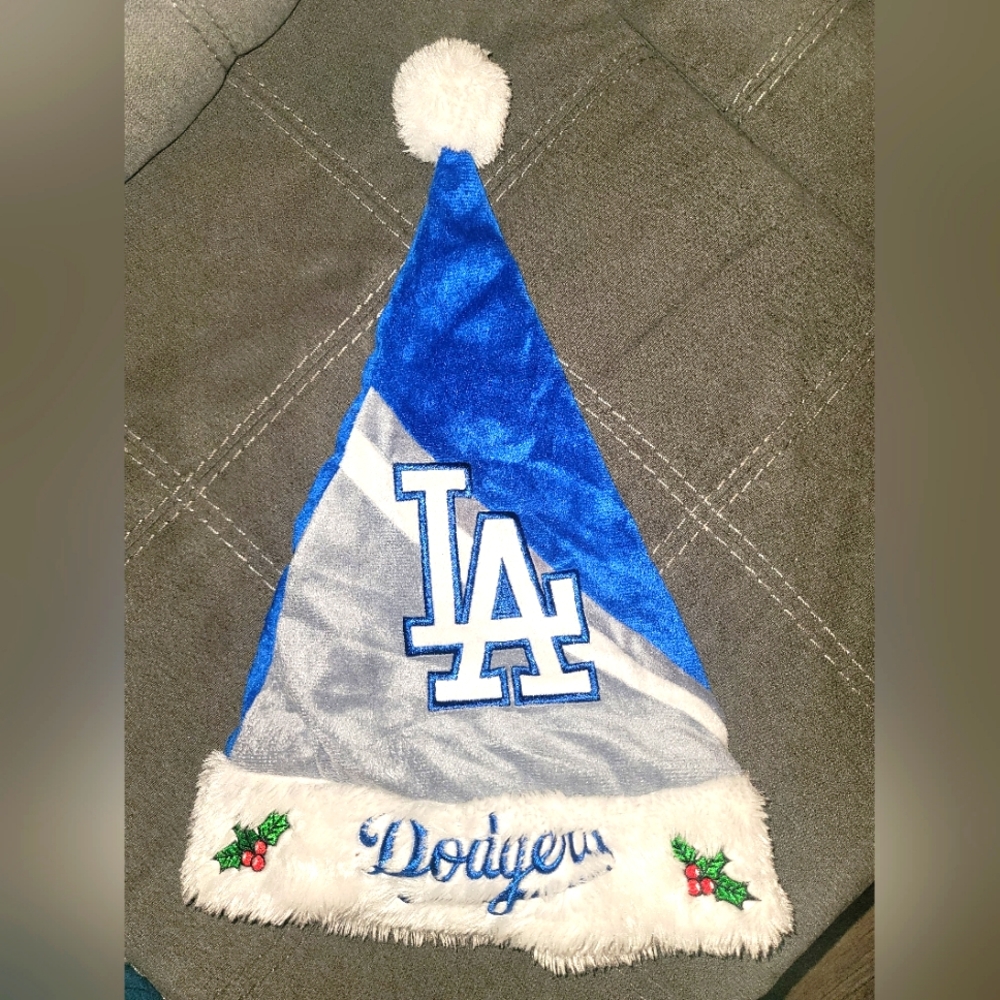 LA Dodgers Christmas hat one size